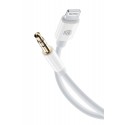 Câble audio, 3,5mm jack mâle vers lightning, blanc