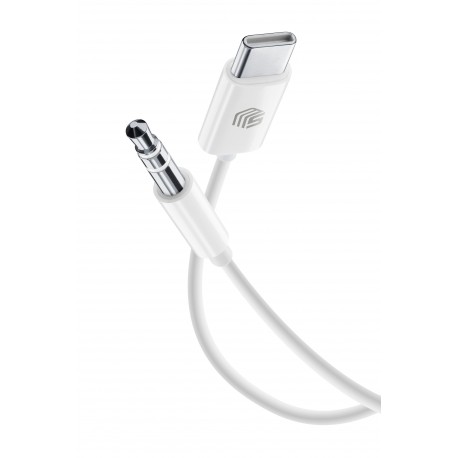 Audiokabel, 3,5mm jack mannelijk naar USB-C, wit