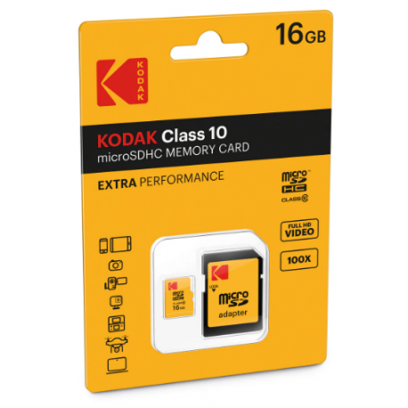 Kodak micro SD 16GB Class10 w/adapter Extra