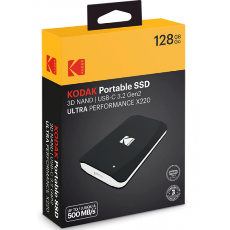 Kodak disque dur SSD portable 3.2Gen2 X220 128GB
