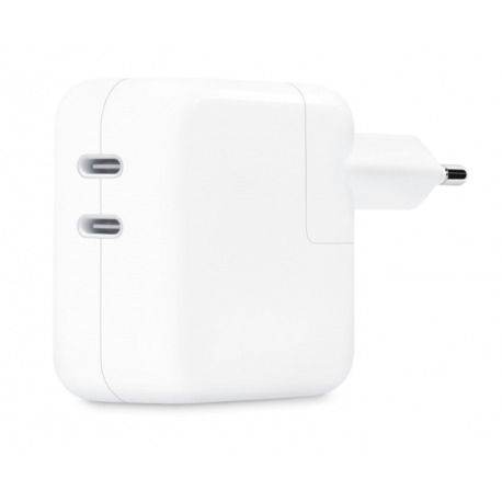 Chargeur secteur 35W Apple Original, DUAL USB-C, blanc