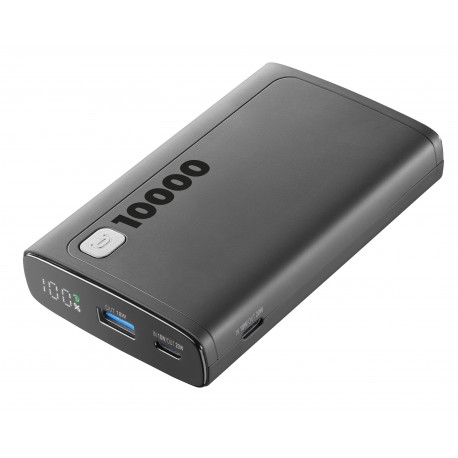 Powerbank Elite, 10000mAh, USB-C input 18W, USB-C output 20W PD, USB-A, black
