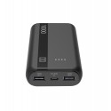 Powerbank Entry, 10000mAh, 2x USB-A output 12W, 1x USB-C input, black