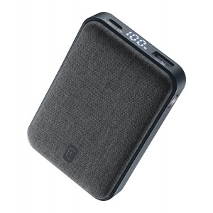 Draagbare lader Glam, 10000mAh, 1x USB-C output 20W, 1x USB-C output 18W, 1x USB-A, zwart