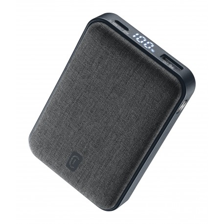 Powerbank Glam, 10000mAh, 1x USB-C output 20W, 1x USB-C output 18W, 1x USB-A, black