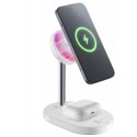 Mag Duo 2-in-1, Qi2 draadloos laadstation 15W + 5W, wit