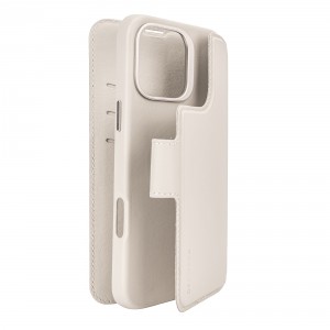 iPhone 16 Pro Max, lederen hoesje wallet afneembaar, clay