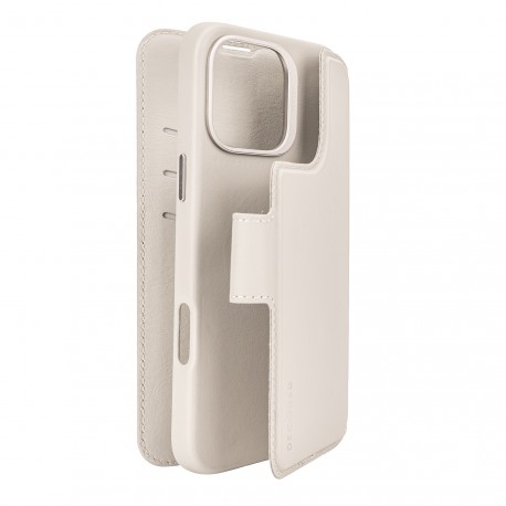 iPhone 16 Pro Max, leather case wallet detachable, clay