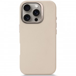iPhone 16 Pro, lederen hoesje MagSafe, clay