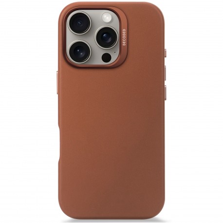 iPhone 16 Pro, leather case MagSafe, brown