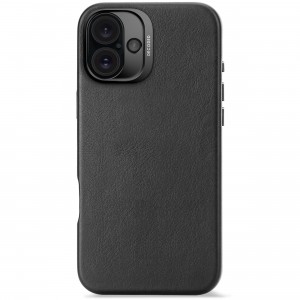 iPhone 16 Plus, leather case MagSafe, black