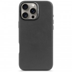 iPhone 16 Pro Max, leather case MagSafe, black