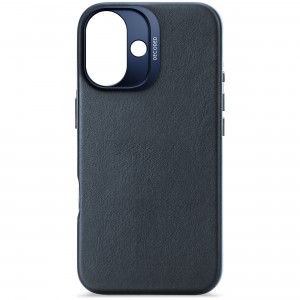 iPhone 16, leather case MagSafe, navy