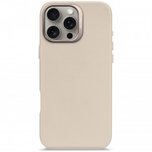 iPhone 16 Pro Max, leather case MagSafe, clay