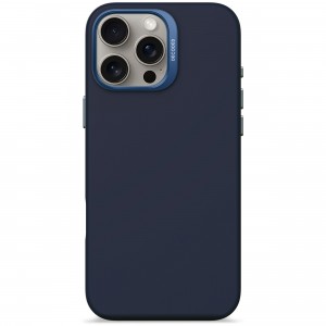 iPhone 16 Pro Max, housse silicone MagSafe, bleu marine