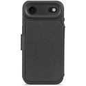 iPhone 17 Air, Leather case wallet detacheable MagSafe, black