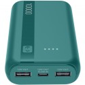 Chargeur portable Essential 10000mAh, 2x USB-A, 1x USB-C, bleu