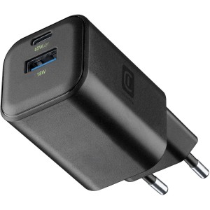 Chargeur secteur Multi 65W, 1x USB-C 65W PD + 1x USB-A 18W QC, noir