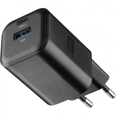 Charger Multi 65W, 1x USB-C 65W PD + 1x USB-A 18W QC, black