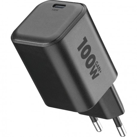 Wall charger kit 100W GAN+, USB-C cable 2m, black