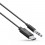 AUX music cable 100cm, USB-C 3,5mm, black