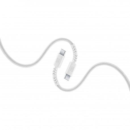 Flexi, C&acirc;ble USB-C vers USB-C 60 W, 150 cm, blanc