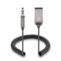 Music receiver kabel 3,5 jack + USB-A, zwart