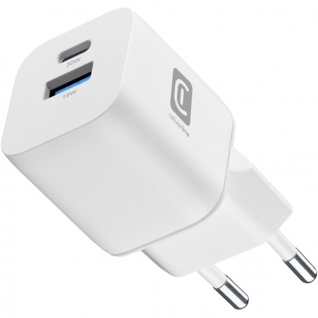 Charger IT GAN 30W Dual USB-A + USB-C, white