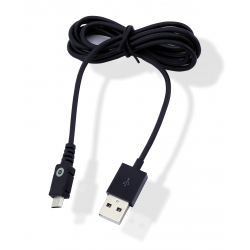 Muvit USB datakabel met Micro-USB connector - zwart - 2.1 Amp - 1.2 m