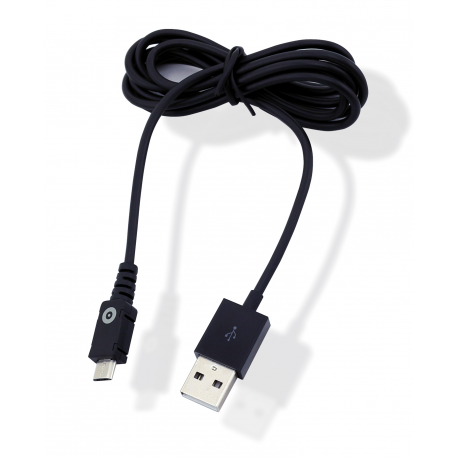 Muvit USB cable data avec Micro-USB connexion - noir - 2.1 Amp - 1.2 m